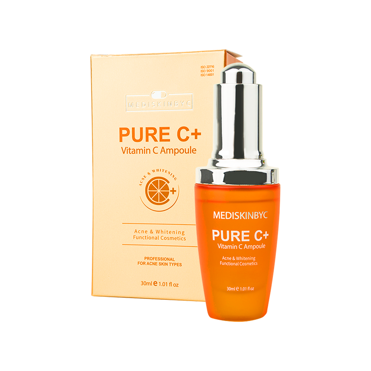 Tinh Chất Dưỡng Trắng Da, Mờ Thâm MediskinbyC Pure C+ Vitamin C Ampoule (30ml)