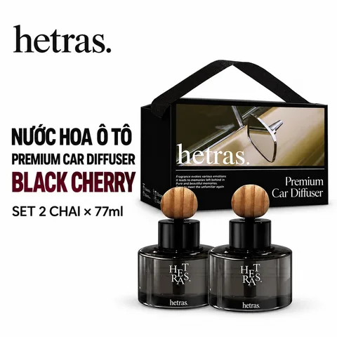 Set Tinh Dầu Nước Hoa Ô Tô Hetras - Black Cherry