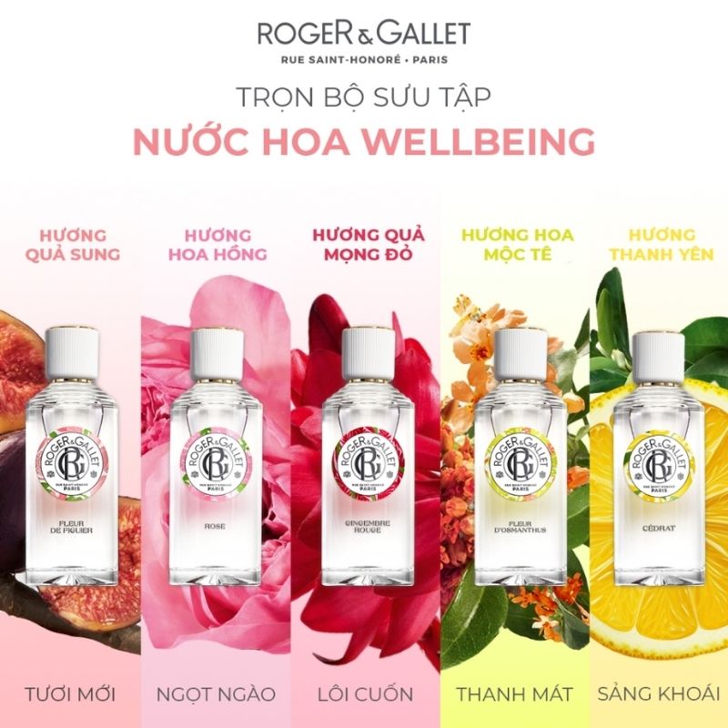 Nước Hoa Nữ Roger & Gallet Wellbeing Fragrant Water