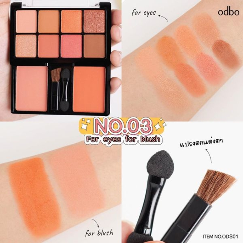 Bảng Phấn Mắt Và Má Hồng Odbo For Eyes For Blush ODS01