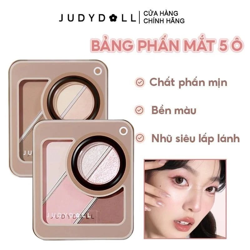 Bảng Phấn Mắt Đa Năng 5 Ô Judydoll Multi 5-Color Palette 4,5g - S01