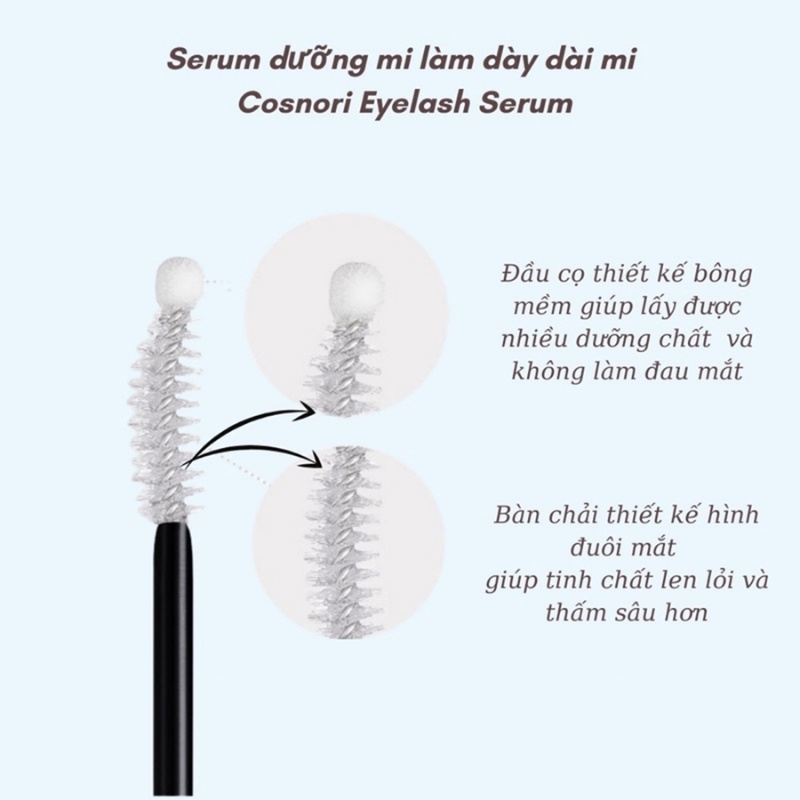 Tinh Chất Dưỡng Mi Cosnori Long Active Eyelash 9g (Tặng 1 Phấn Bắt Sáng)