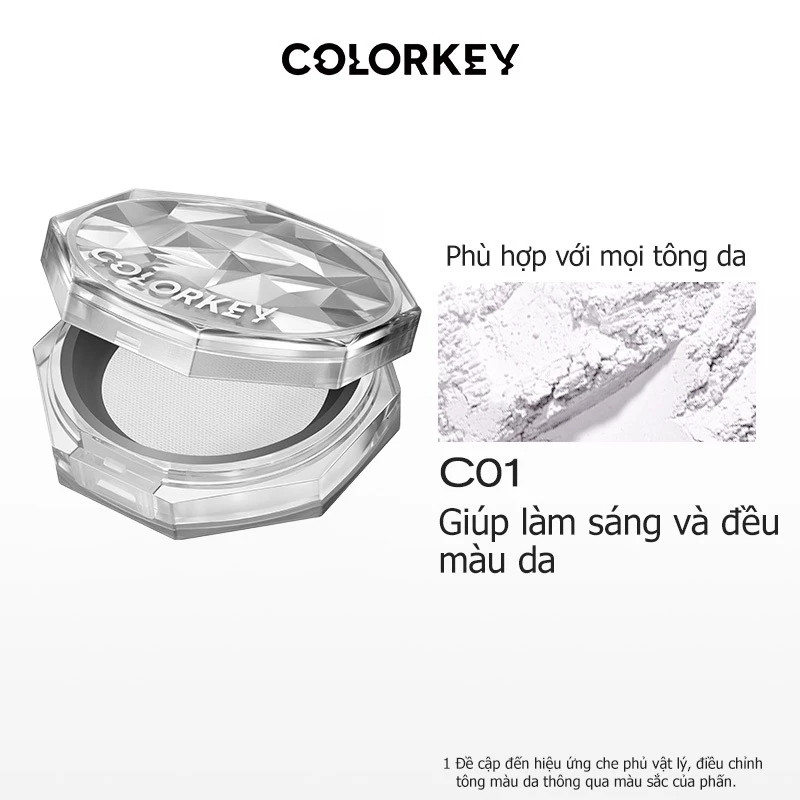 Phấn Phủ Colorkey Natural Makeup Locking Setting Powder 8g (Live Up To Your Passion)