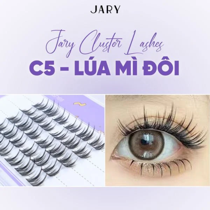 Mi Giả Cụm Tự Nhiên Jary Cluster Lashes (5 Hàng) (Không Có Keo)