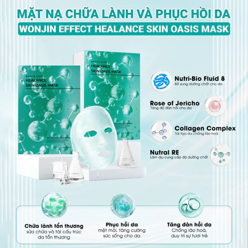 Mặt Nạ Giấy WonJin Effect Healing And Balancing Mask 30g