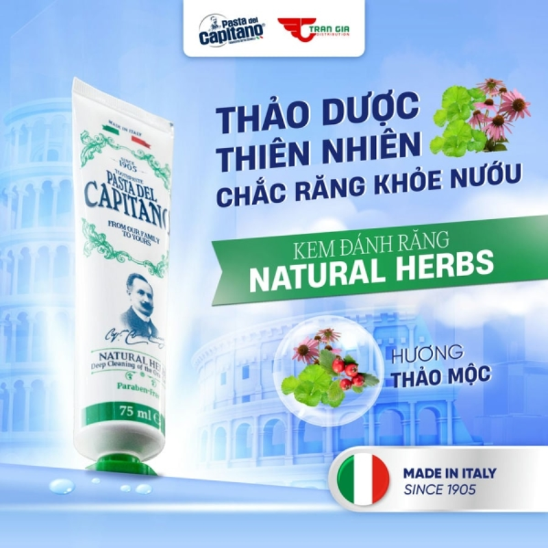 Kem Đánh Răng Pasta Del Capitano Since 1905 75ml