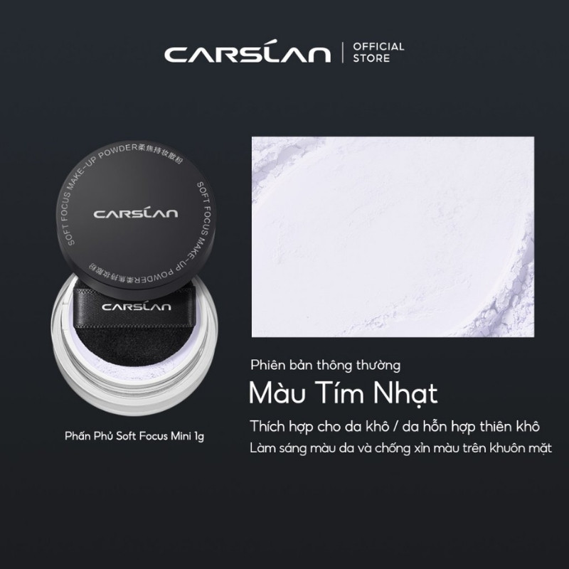 Phấn Phủ Carslan Soft Focus Make-Up Powder 8g (Vỏ Đen) (Nhập Khẩu)