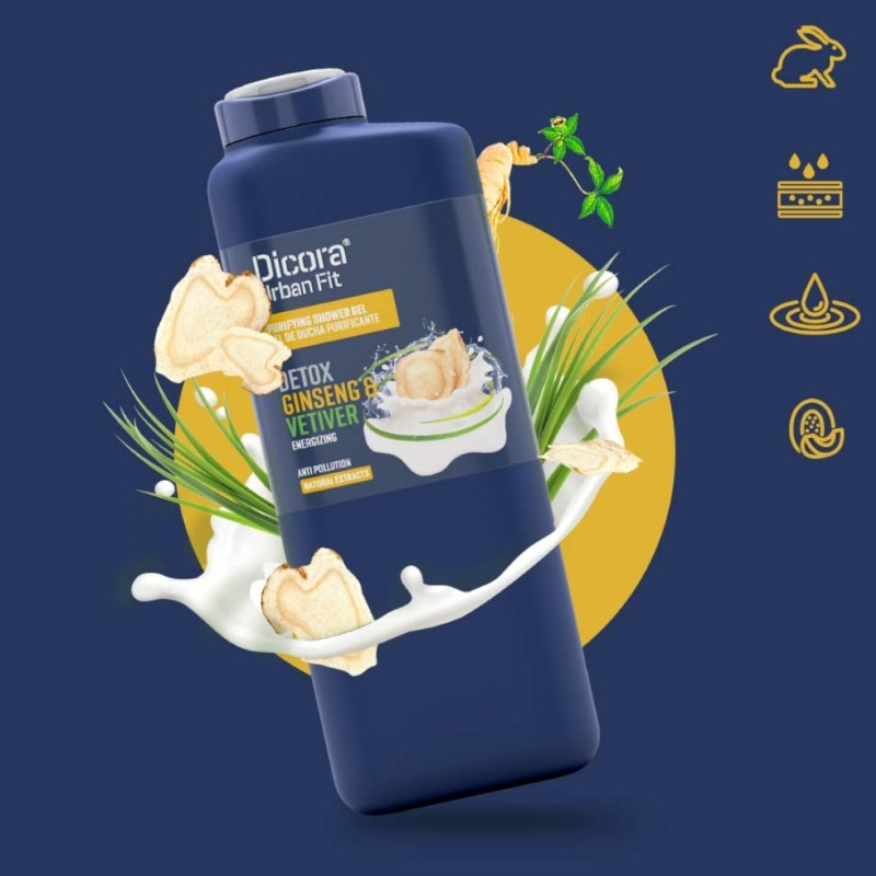 Sữa Tắm Dicora Urban Fit Detox Natural Extracts Ginseng & Vetiver