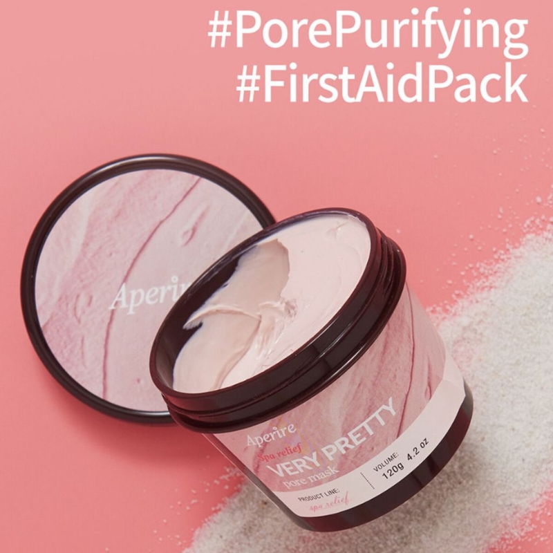 Mặt Nạ Đất Sét Thải Độc Và Làm Sáng Da Cho Da Nhạy Cảm Aperire Spa Relief Very Pretty Pore Mask 120g
