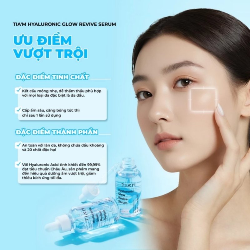 Tinh Chất Cấp Ẩm,Căng Bóng Da TIA'M Hyaluronic Glow Revive