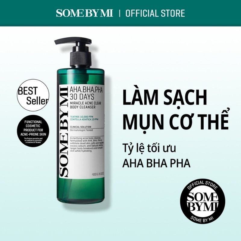 Sữa Tắm Trị Mụn Some By Mi AHA-BHA-PHA 30 Days Miracle Acne 400g (Mẫu Mới)