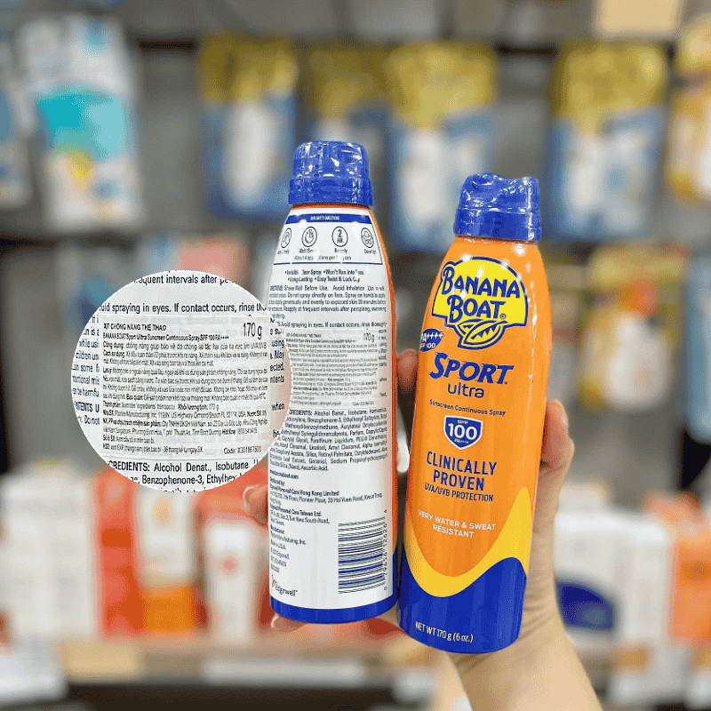 Xịt Chống Nắng Banana Boat Sport Ultra Clinically Proven SPF100+ 170g