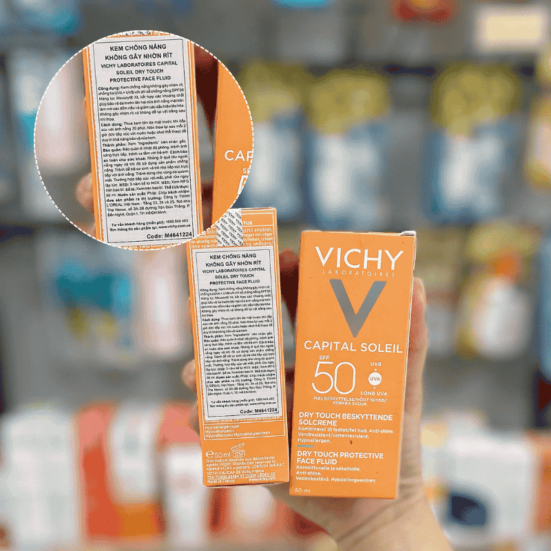 Kem Chống Nắng Vichy Capital Soleil Emulsion SPF50 50ml (Nhập Khẩu)