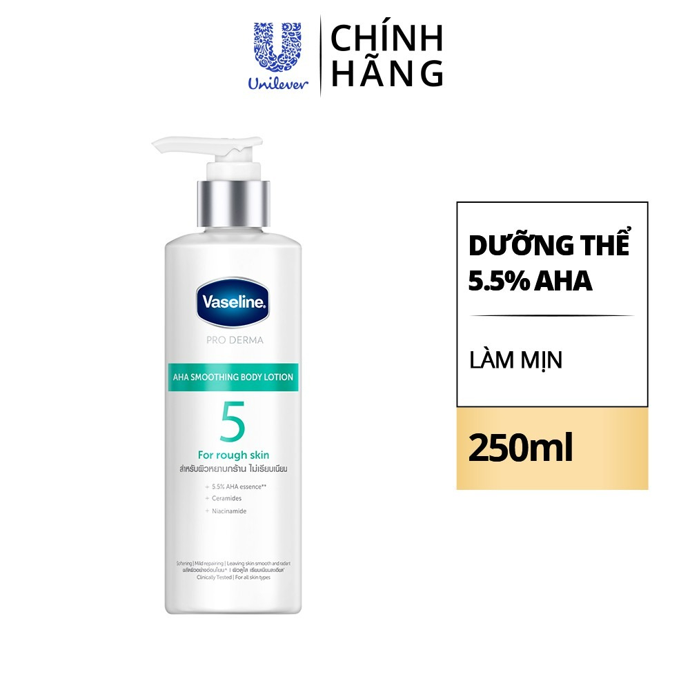 Sữa Dưỡng Thể Làm Mịn Da Vaseline AHA Smoothing Body Lotion 250ml