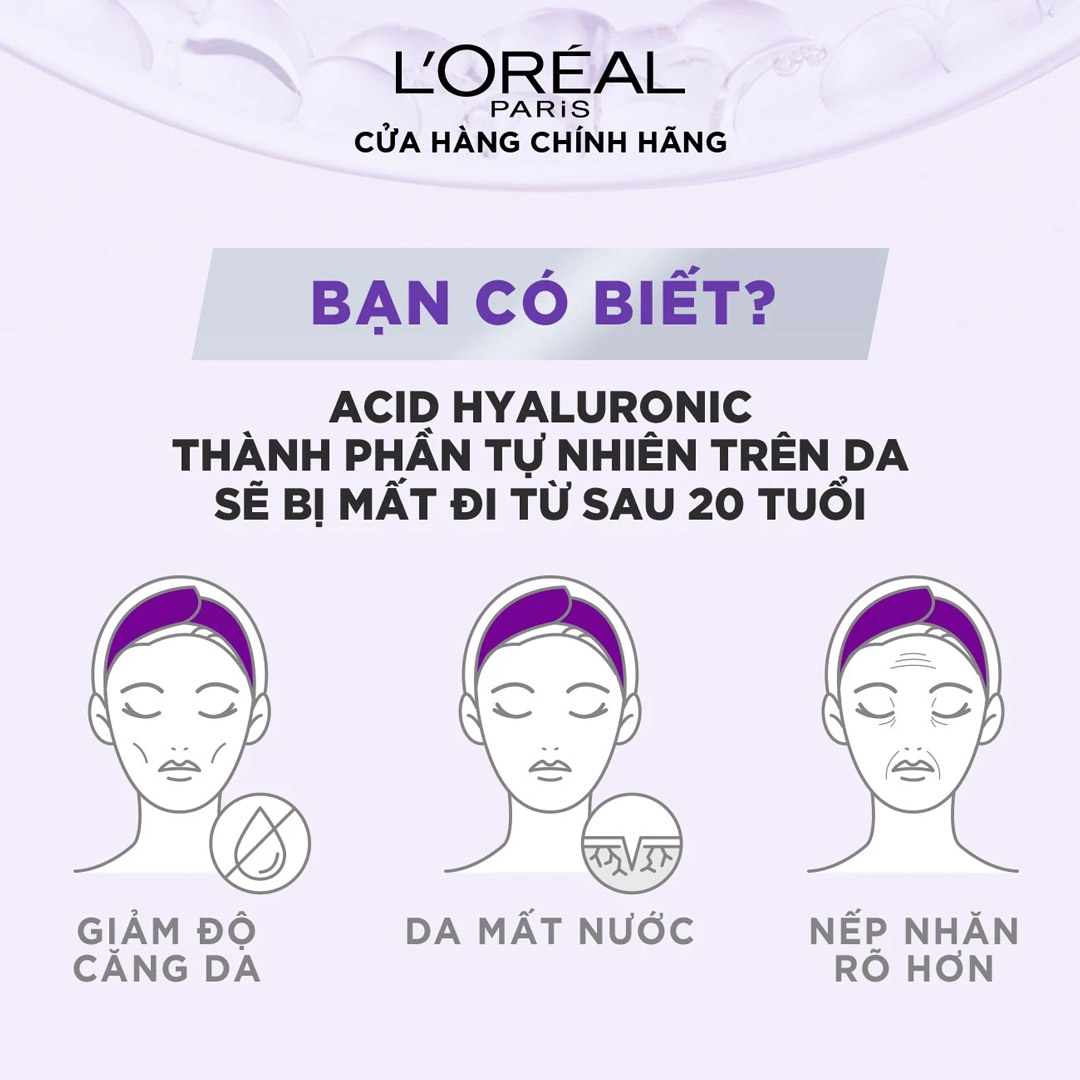 Sữa Rửa Mặt L’Oreal Paris Cấp Ẩm Và Căng Mịn Da Revitalift Hyaluronic Acid Hydrating Gel-Cleanser 100ml