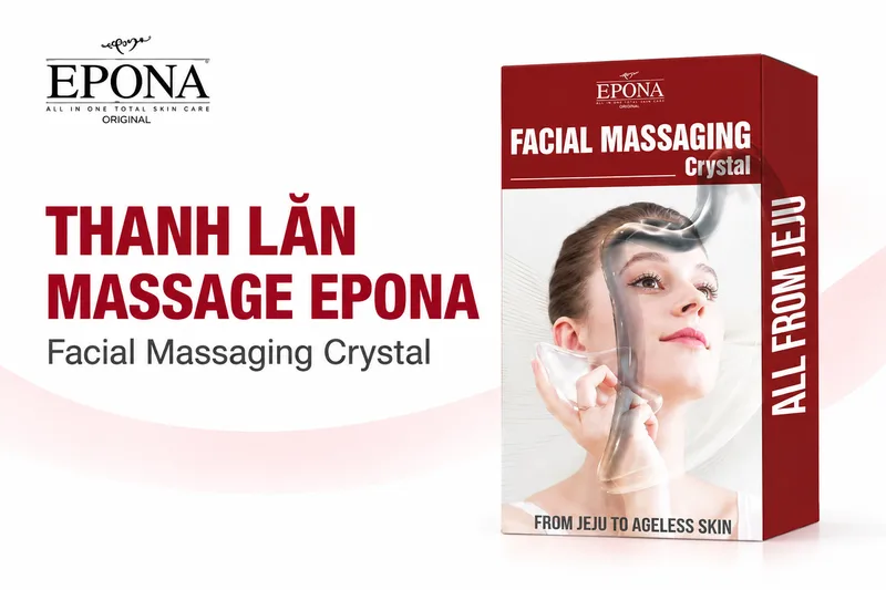 Thanh Lăn Massage Da Mặt Epona Facial Massaging Crystal