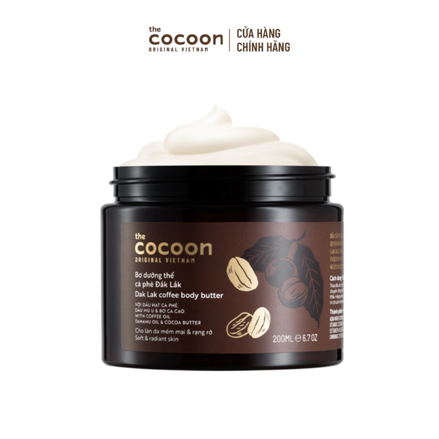 Bơ Dưỡng Thể Cà Phê Đắk Lắk Cocoon Dak Lak Coffee Body Butter 200ml
