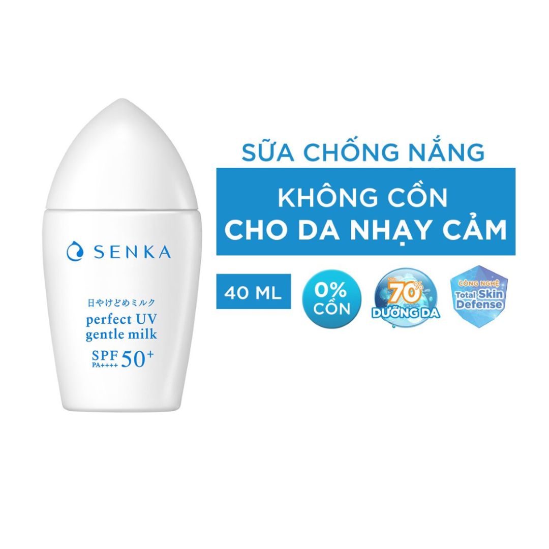 Sữa Chống Nắng Cho Da Nhạy Cảm Senka Perfect UV Gentle Milk SPF50+ 40ml