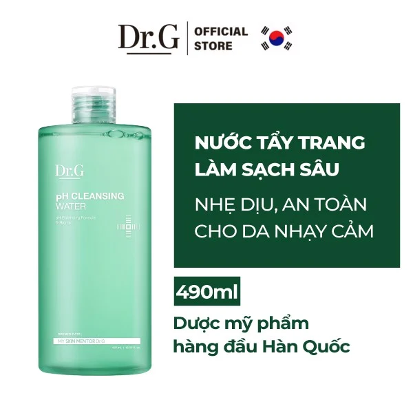 Nước Tẩy Trang Dr.G Dịu Nhẹ pH Cleansing Water 490ml