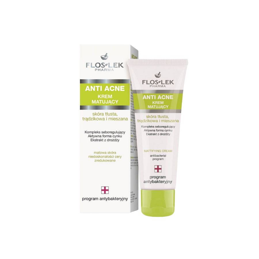 Kem Dưỡng Ẩm Kiểm Soát Dầu, Điều Tiết Nhờn Floslek Pharma Anti Acne Mattifying Cream 50ml [Mẫu Mới]