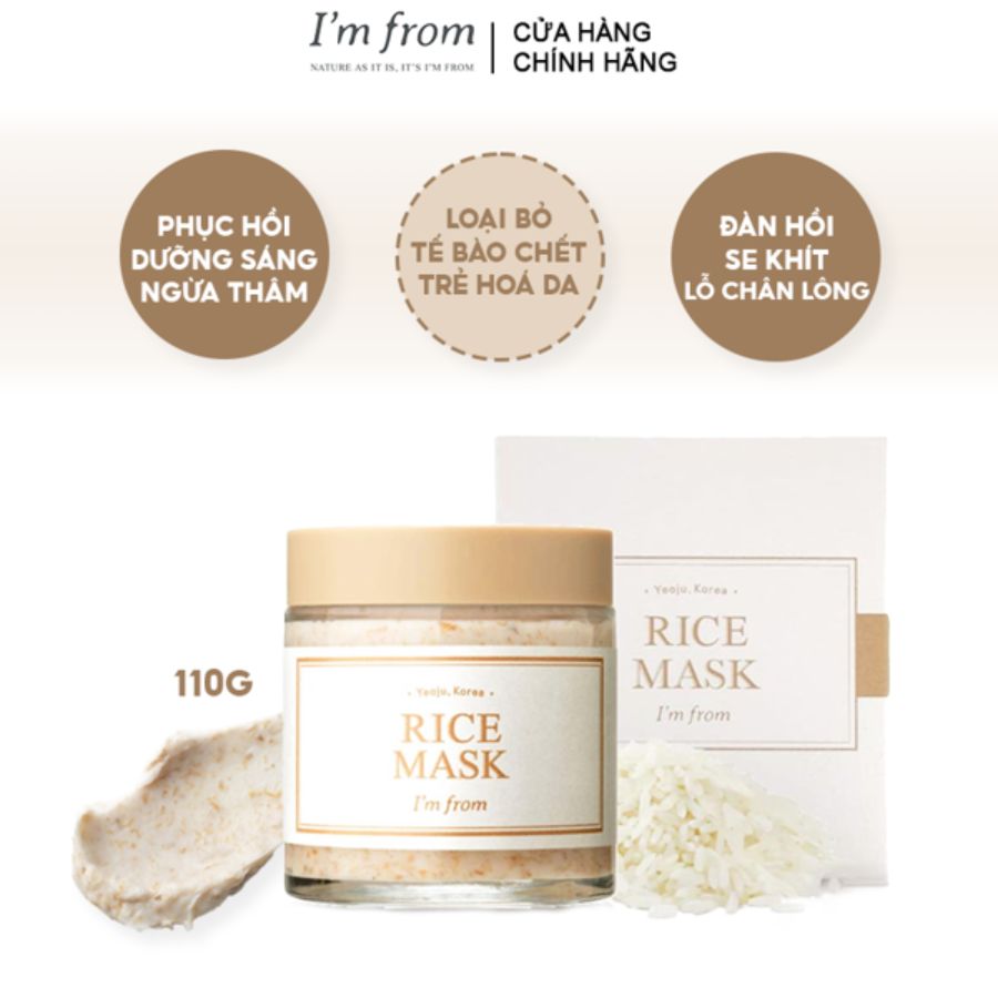 Mặt Nạ Dưỡng Da Chiết Xuất Gạo I'm From Rice Mask 110g