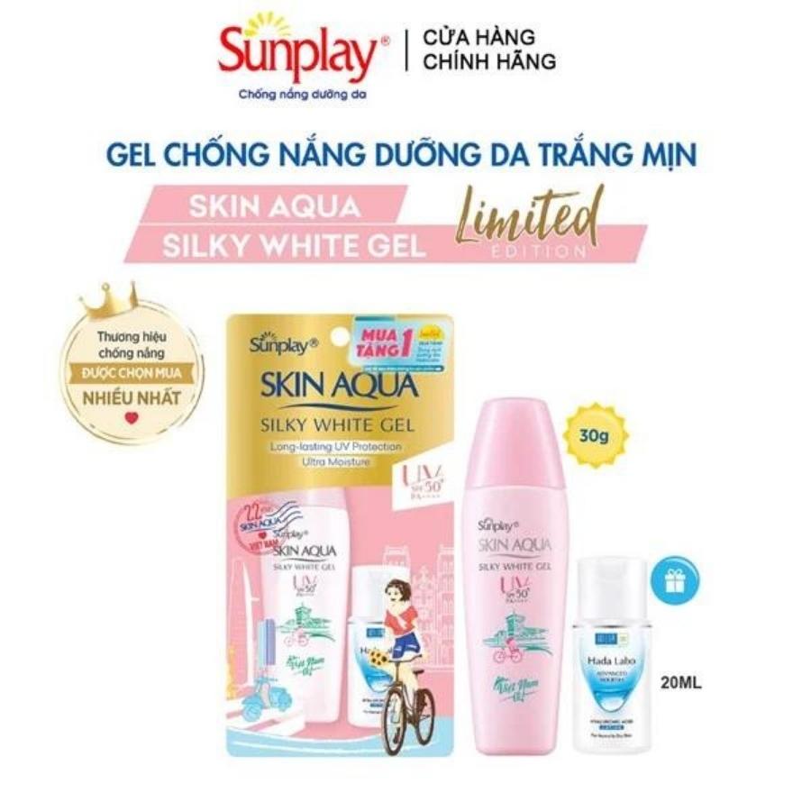 Gel Chống Nắng Sunplay Skin Aqua Silky White SPF50 30g (Hồng)