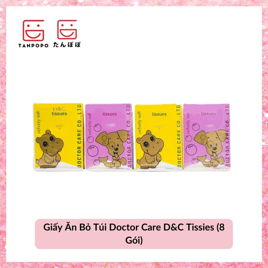 Giấy Ăn Bỏ Túi Doctor Care D&C Tissies (8 Gói)