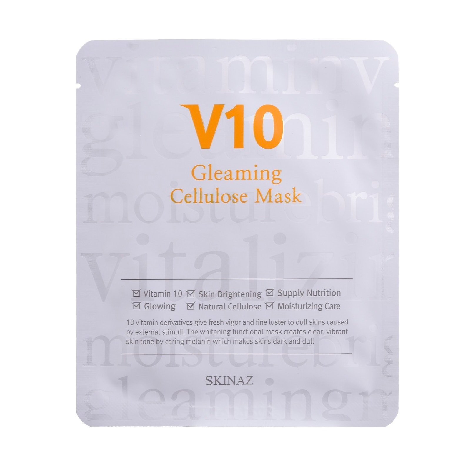 Mặt Nạ Giấy Dưỡng Trắng Skinaz V10 Gleaming Cellulose Mask