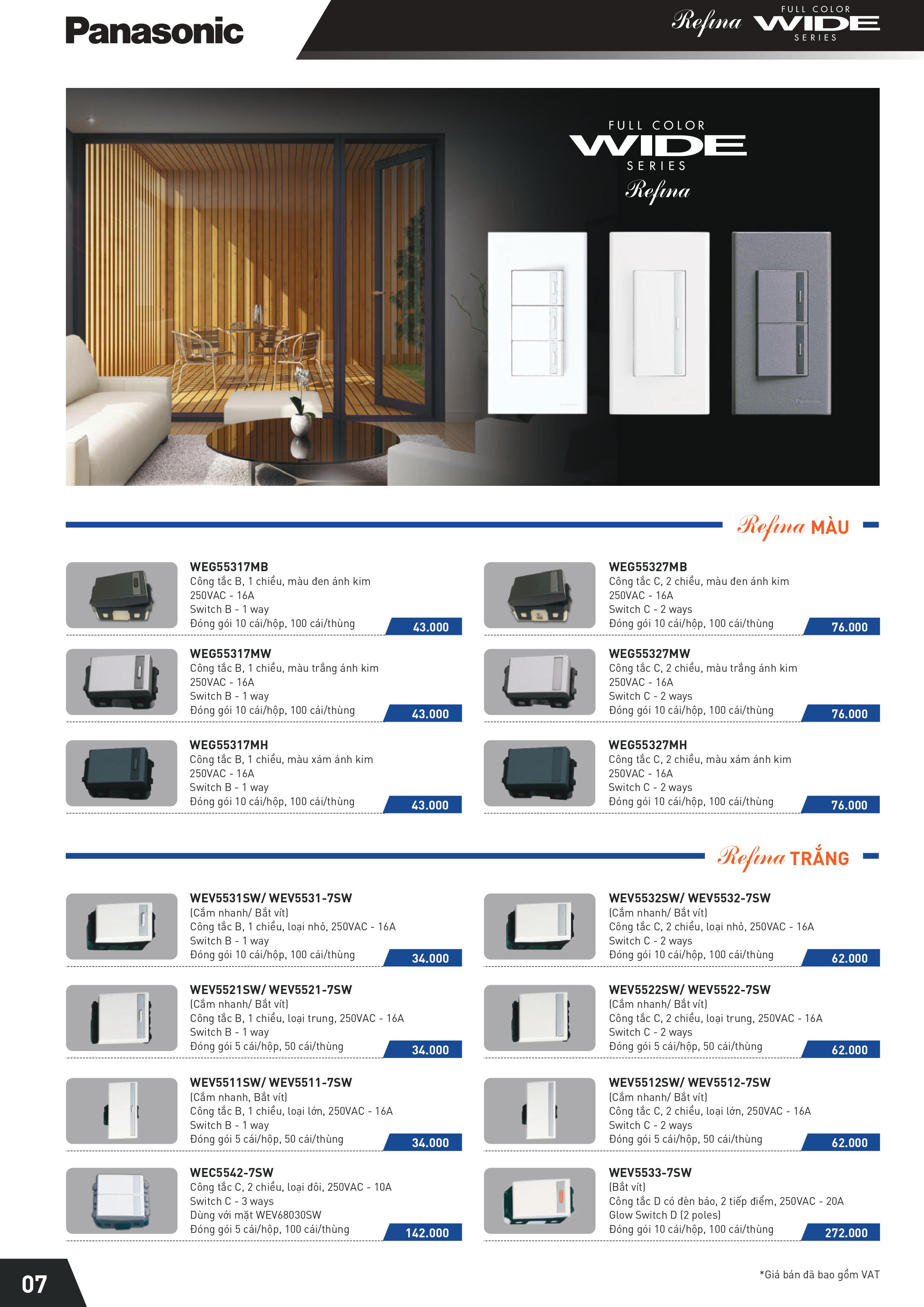 Bảng giá Panasonic