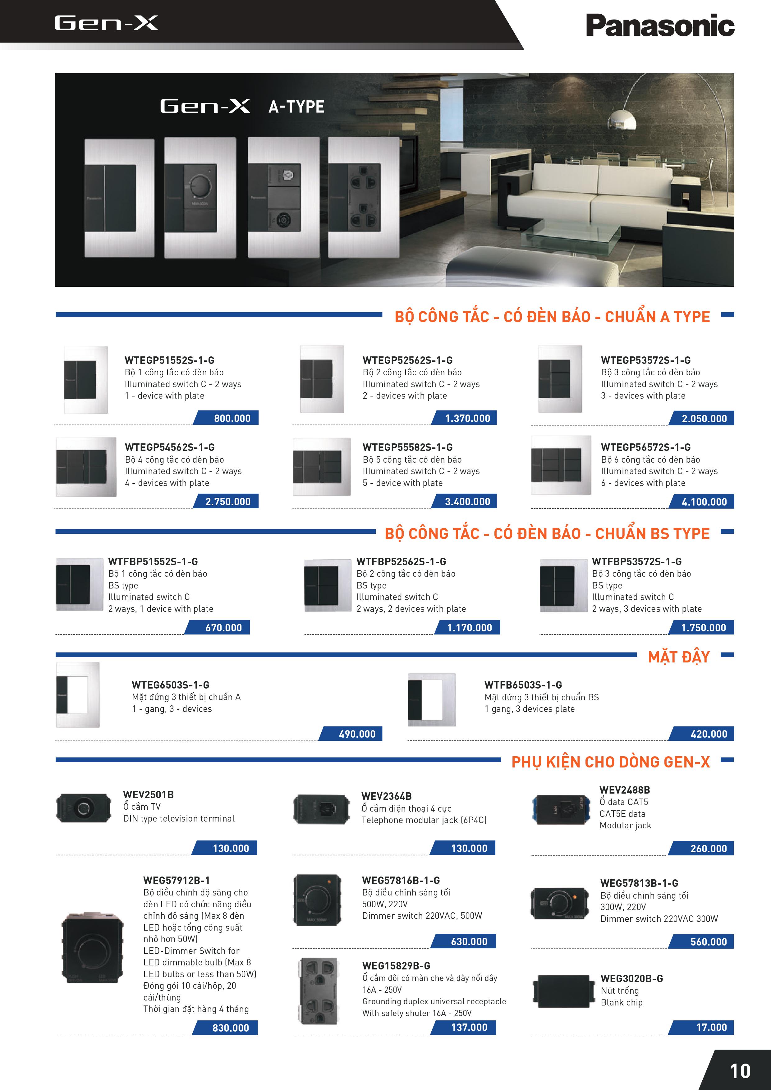 Bảng giá Panasonic