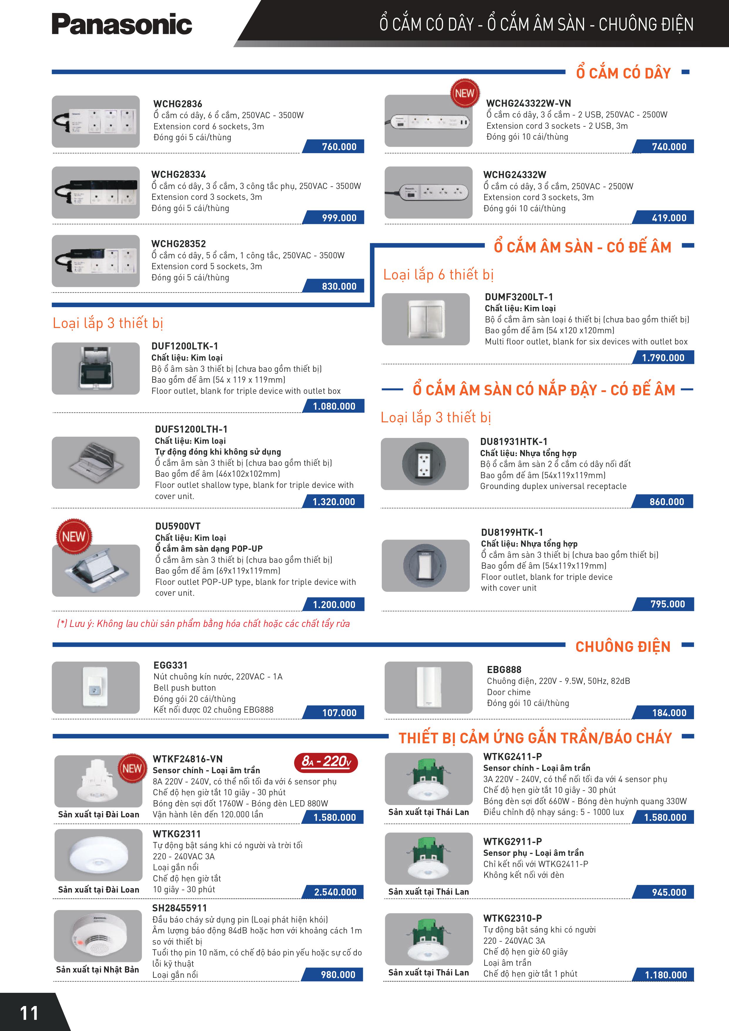 Bảng giá Panasonic