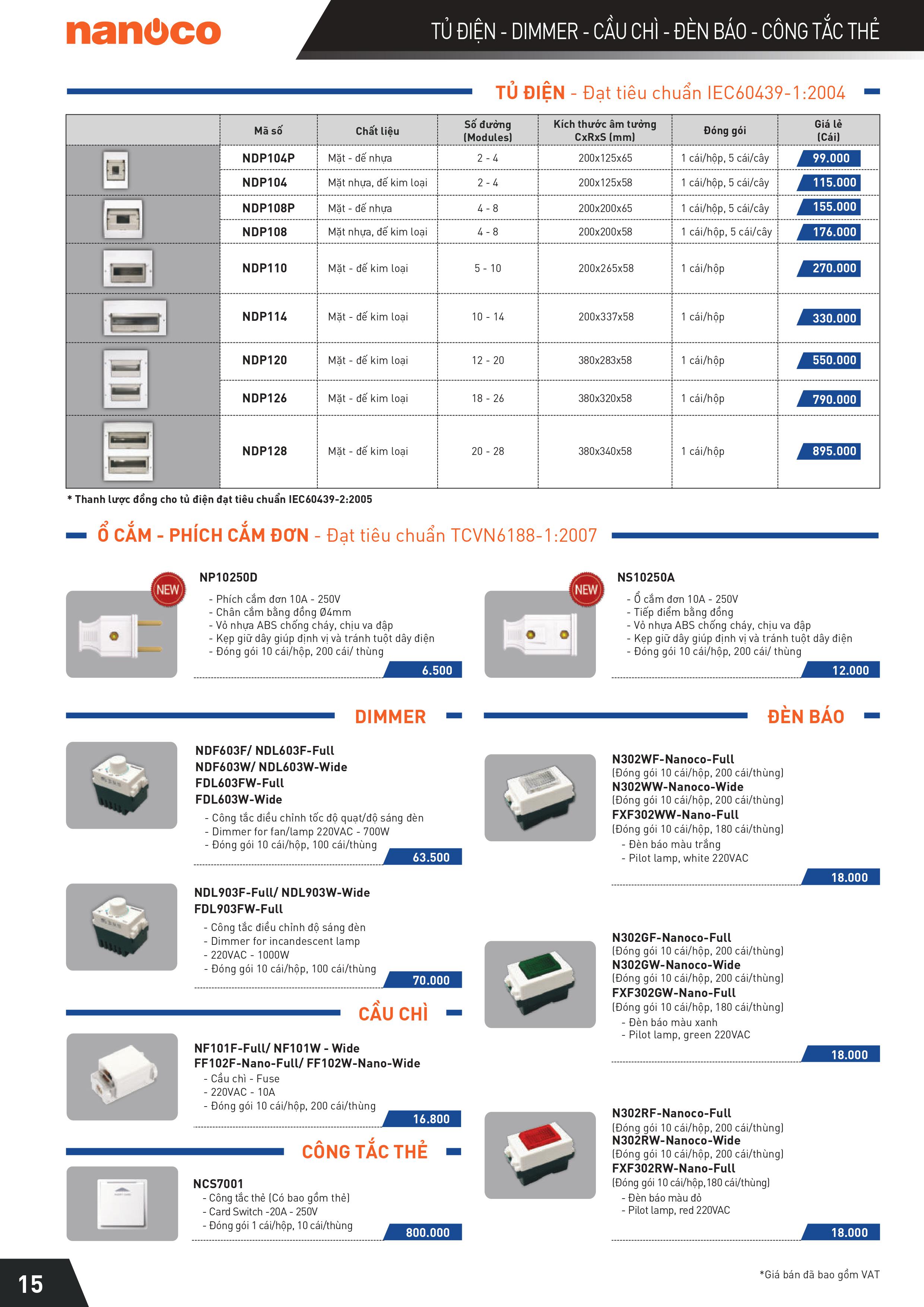 Bảng giá Panasonic