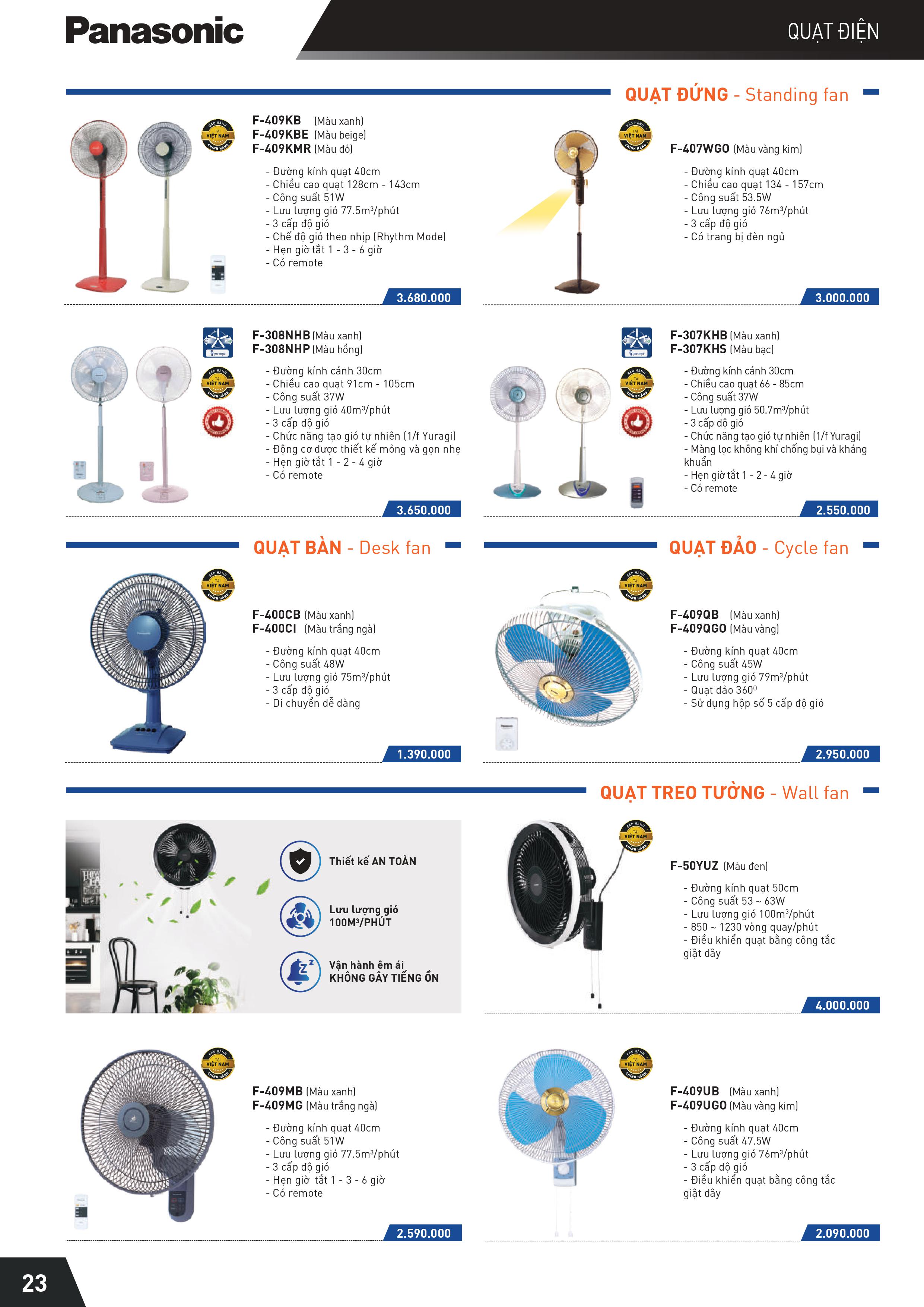 Bảng giá Panasonic