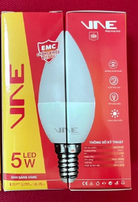 Bóng led nến 5W đui E14 VNE (VN05)