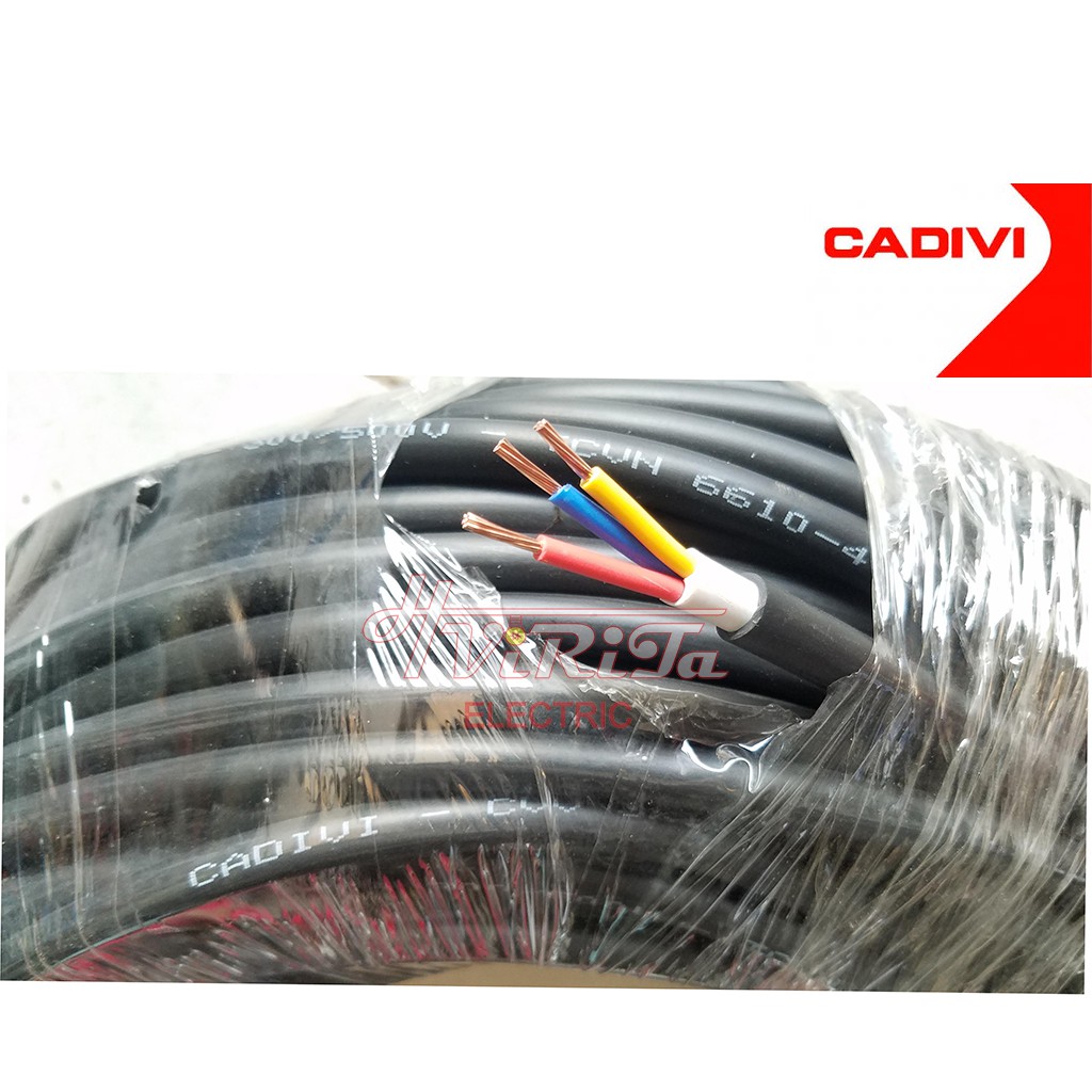 Cáp điện Cu/PVC/PVC 3x10mm2 300/500V Cadivi