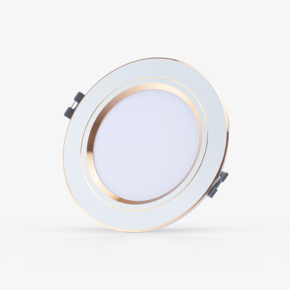 Đèn LED âm trần 90/7W viền vàng/viền bạc Rạng Đông (AT10 90/7W)