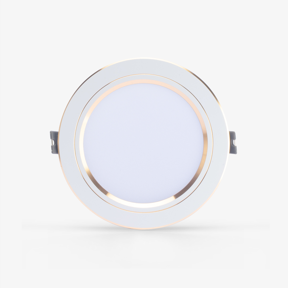 Đèn LED âm trần đổi màu 110/12W viền vàng/viền bạc Rạng Đông (AT10 ĐM 110/12W)