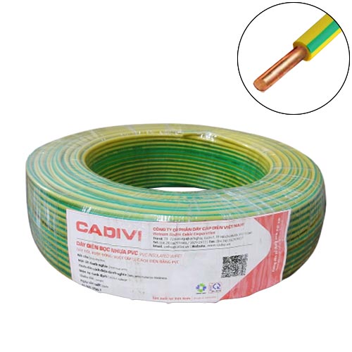 Dây đơn cứng 1x8mm2 600V Cadivi