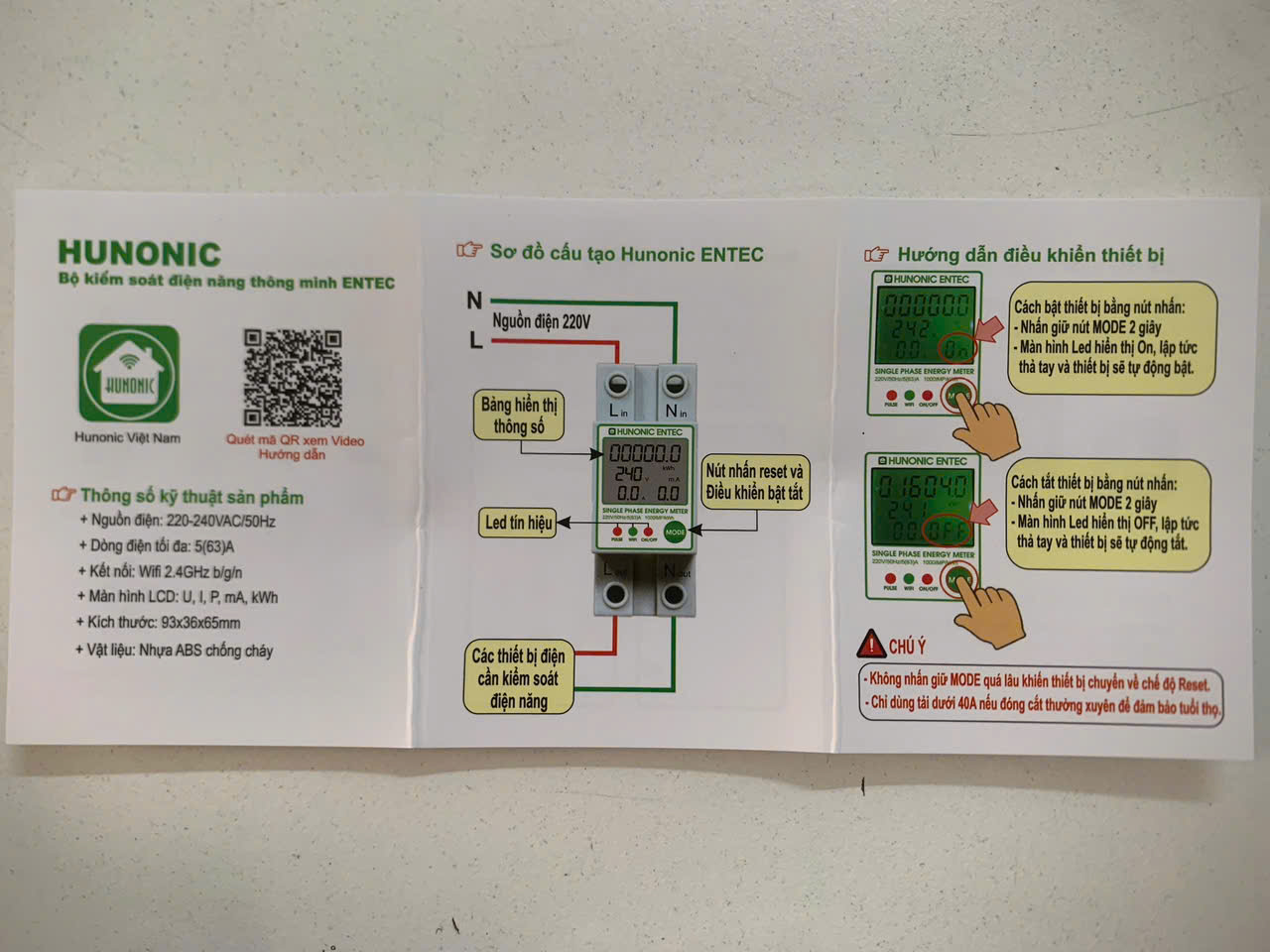 Bộ kiểm soát điện năng thông minh Hunonic Entec