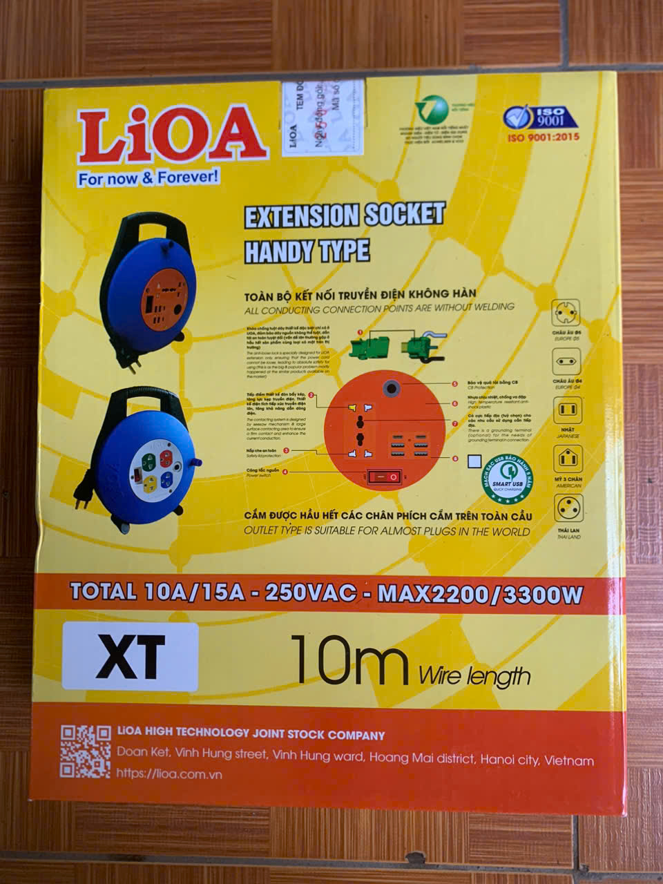 Ổ cắm Lioa kéo dài kiểu xách tay XTD10-3-10A