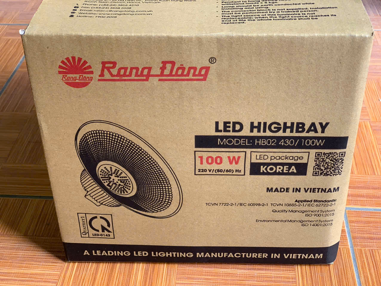 Đèn LED Highbay HB02 430/100W Rạng Đông