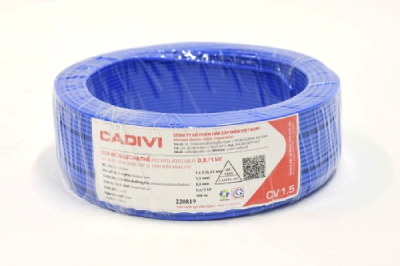 Cáp điện Cu/PVC 1x1,5mm2 0,6/1kV Cadivi