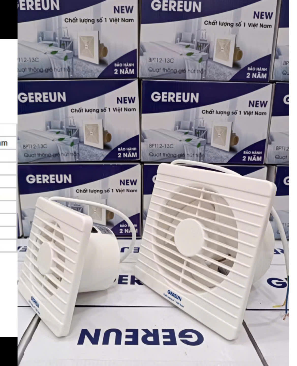 Quạt hút tường vệ sinh GE 20 VS Gereun