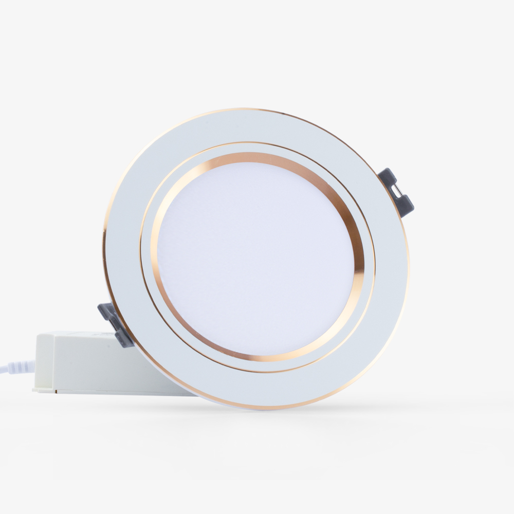 Đèn LED âm trần 90/7W viền vàng/viền bạc Rạng Đông (AT10 90/7W)
