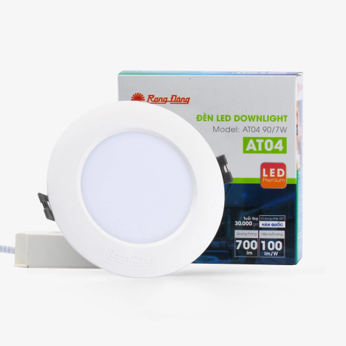 Đèn âm trần D AT04L 90/7W 3000K Rạng Đông (Hàng mới chưa sử dụng)