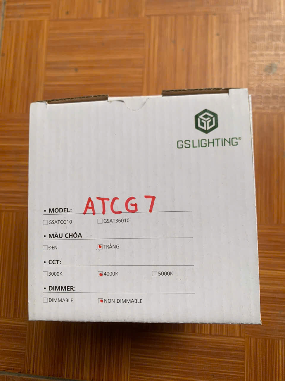 Đèn âm trần chỉnh góc 7W GSLighting ánh sáng trắng/vàng/trung tính (GSATCG7-N)