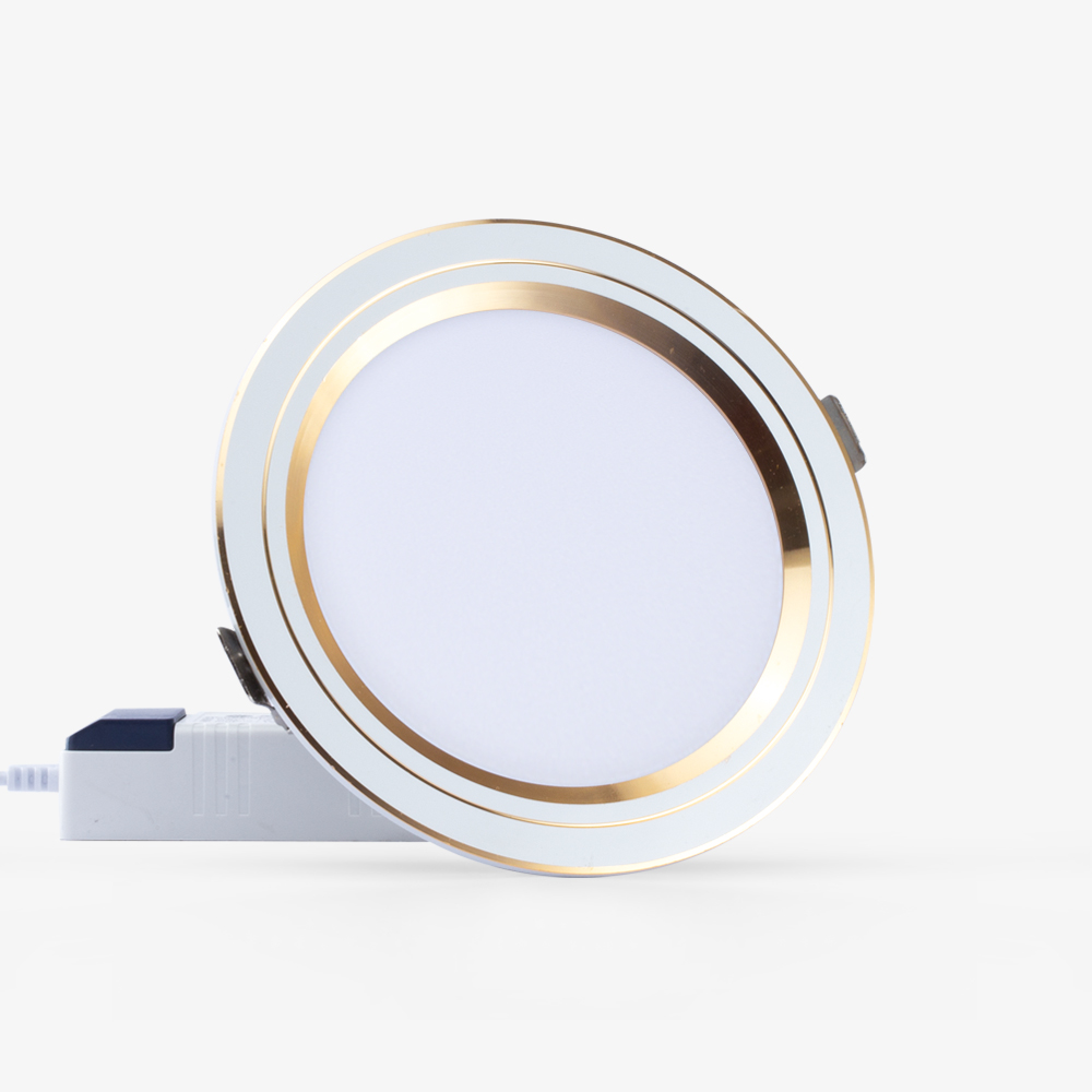 Đèn LED âm trần đổi màu 110/10W viền vàng/viền bạc Rạng Đông (AT20 ĐM 110/10W)