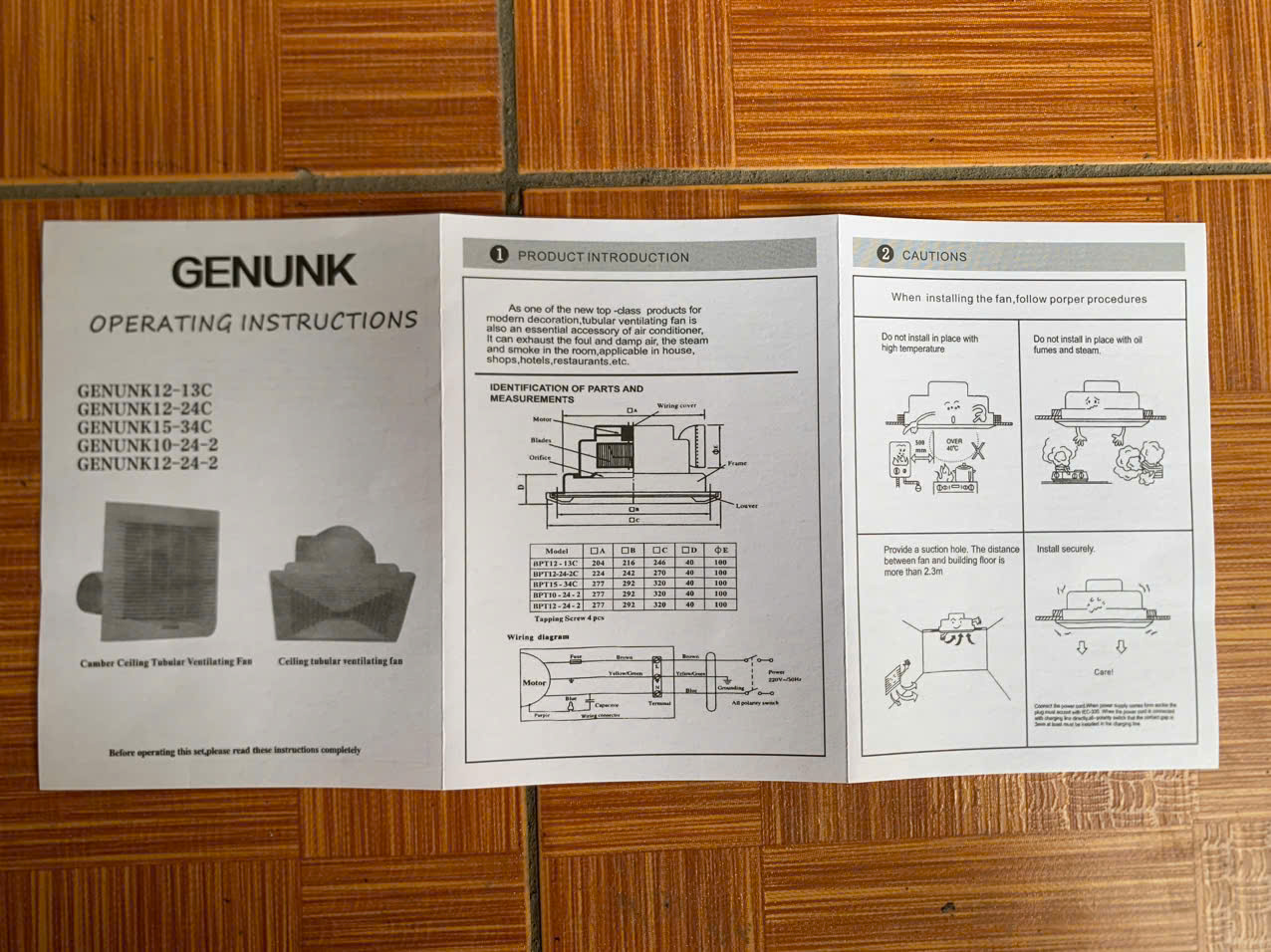 Quạt thông gió âm trần 25x25 BPT12-24C Genunk