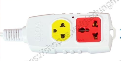Ổ cắm Lioa kéo dài siêu tải có dây 2 lõi, 3m, 15A (2P-3M/2-15A)