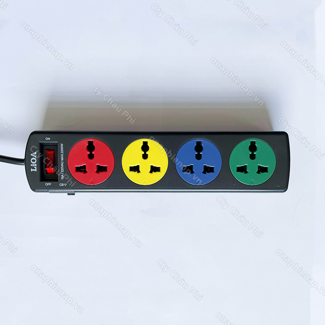 Ổ cắm Lioa kéo dài đa năng, 5m, 10A, 2200W, có tiếp địa (4DND5.3.10)